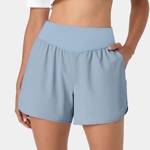 NWT Halara Breezeful High Waisted 4” Athletic Shorts Ice Blue Size Large